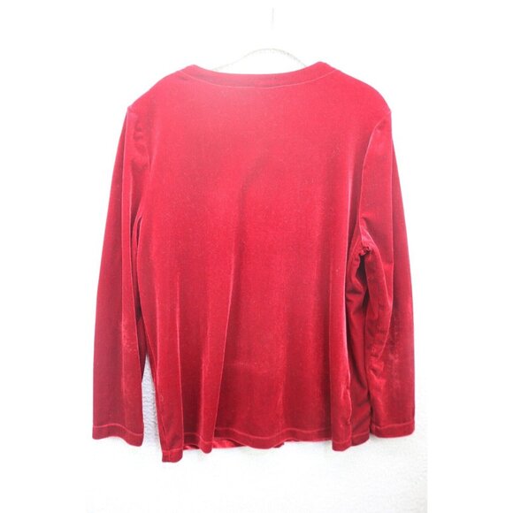 White Stag Red Velvet Maxi Skirt and Long Sleeve Top-Large-Whimsigoth - Picture 15 of 16